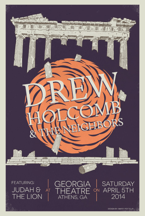 Drew Holcomb and The Neighbors Athens Poster