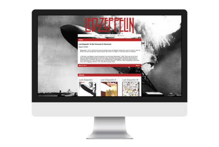 Led Zeppelin Website Design